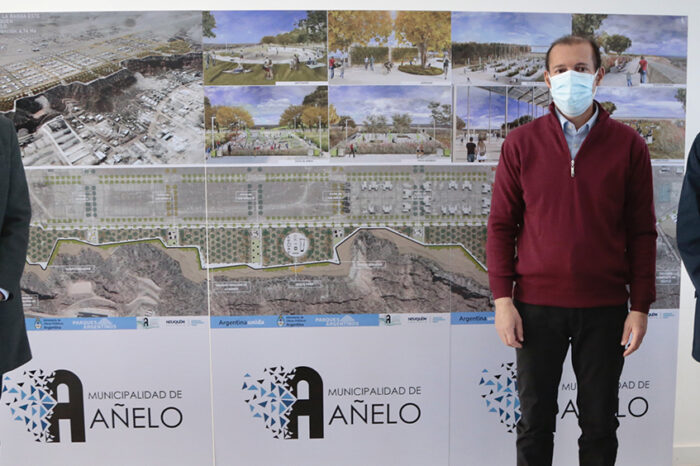 Firmaron un convenio para la construcción de un Parque Lineal en Añelo